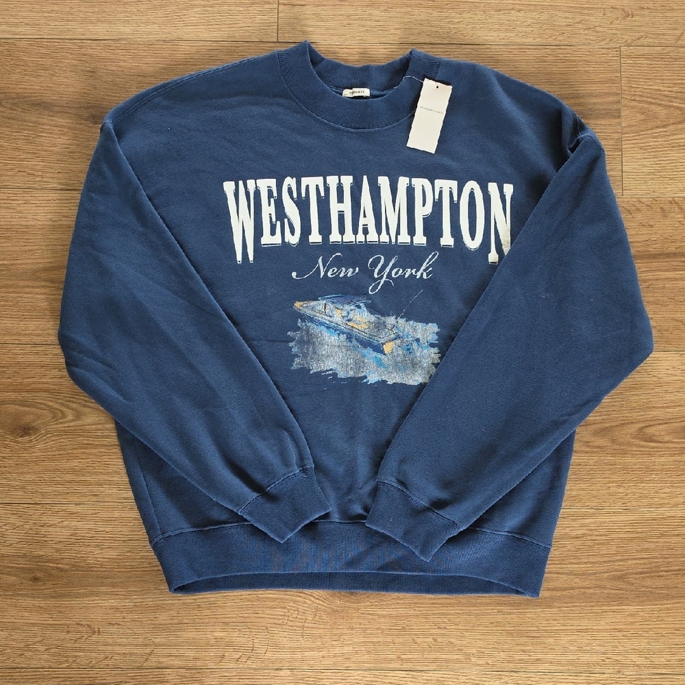 Abercrombie & Fitch Oversized Unisex Crewneck Sweatshirt, *NWT*, Size Small